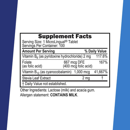 Superior Source Vitamin B-12 Cyanocobalamin 1000 mcg, B-6, Folsäure 400 mcg – Unterstützt Herz- und Gehirngesundheit, fördert natürliche Energie – 100 sublinguale Schmelztabletten