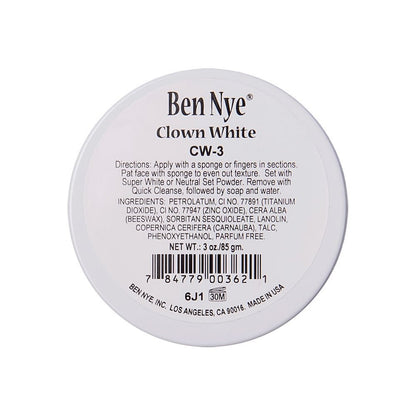 Ben Nye Clown White Makeup – 85 g (3 oz) professionelle weiße Gesichtsfarbe