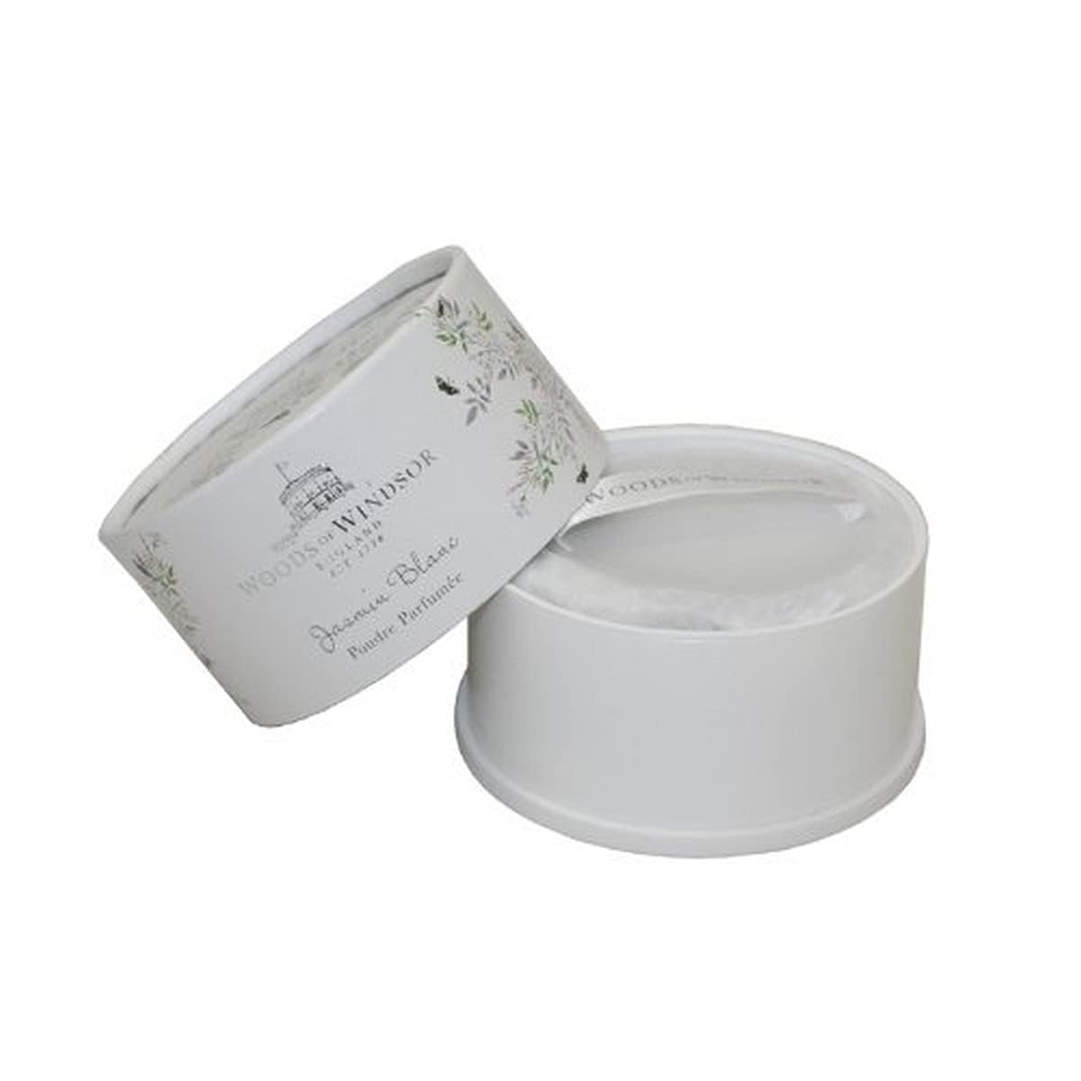 Woods White Jasmine Body Dusting Powder mit Puff für Damen, 3,5 Unzen