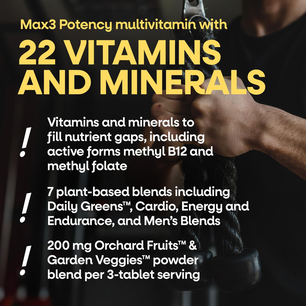 Nature's Way Alive! Men's Max3 Potency Daily Multivitamin – Hochdosiertes Multivitamin für Männer mit B-Vitaminen für Zellenergie*, Unterstützung für Herz, Muskeln und Augengesundheit*, 90 Tabletten