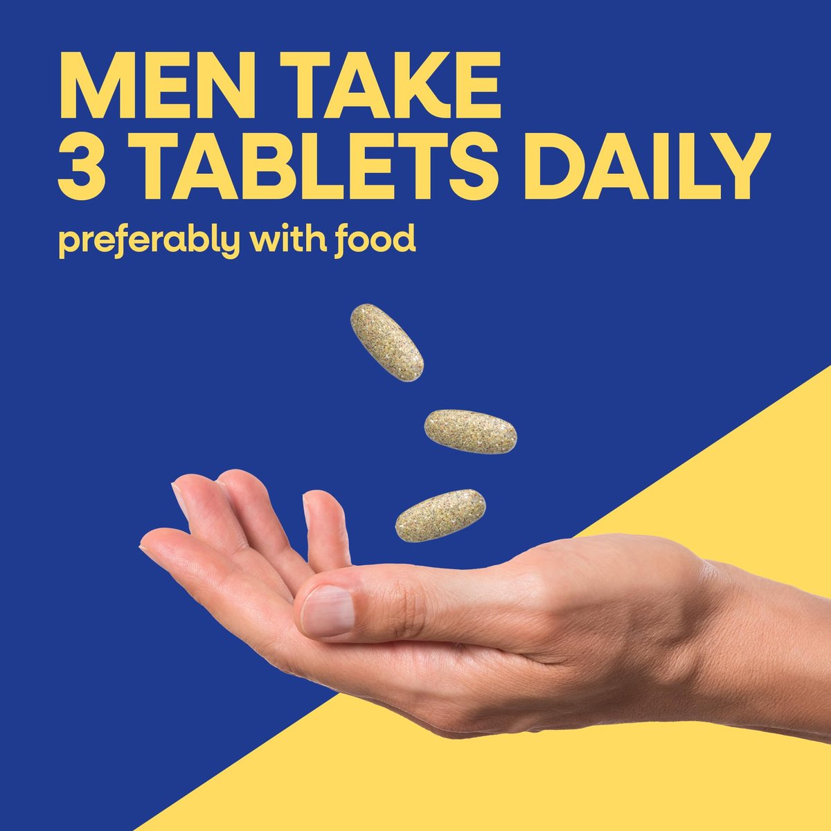 Nature's Way Alive! Men's Max3 Potency Daily Multivitamin – Hochdosiertes Multivitamin für Männer mit B-Vitaminen für Zellenergie*, Unterstützung für Herz, Muskeln und Augengesundheit*, 90 Tabletten