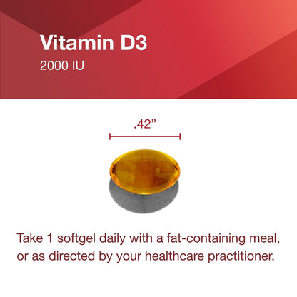 PROTOCOL FOR LIFE BALANCE Vitamin D3 2.000 IE – Immununterstützung, gesunde Knochen und Zähne – 120 Weichkapseln