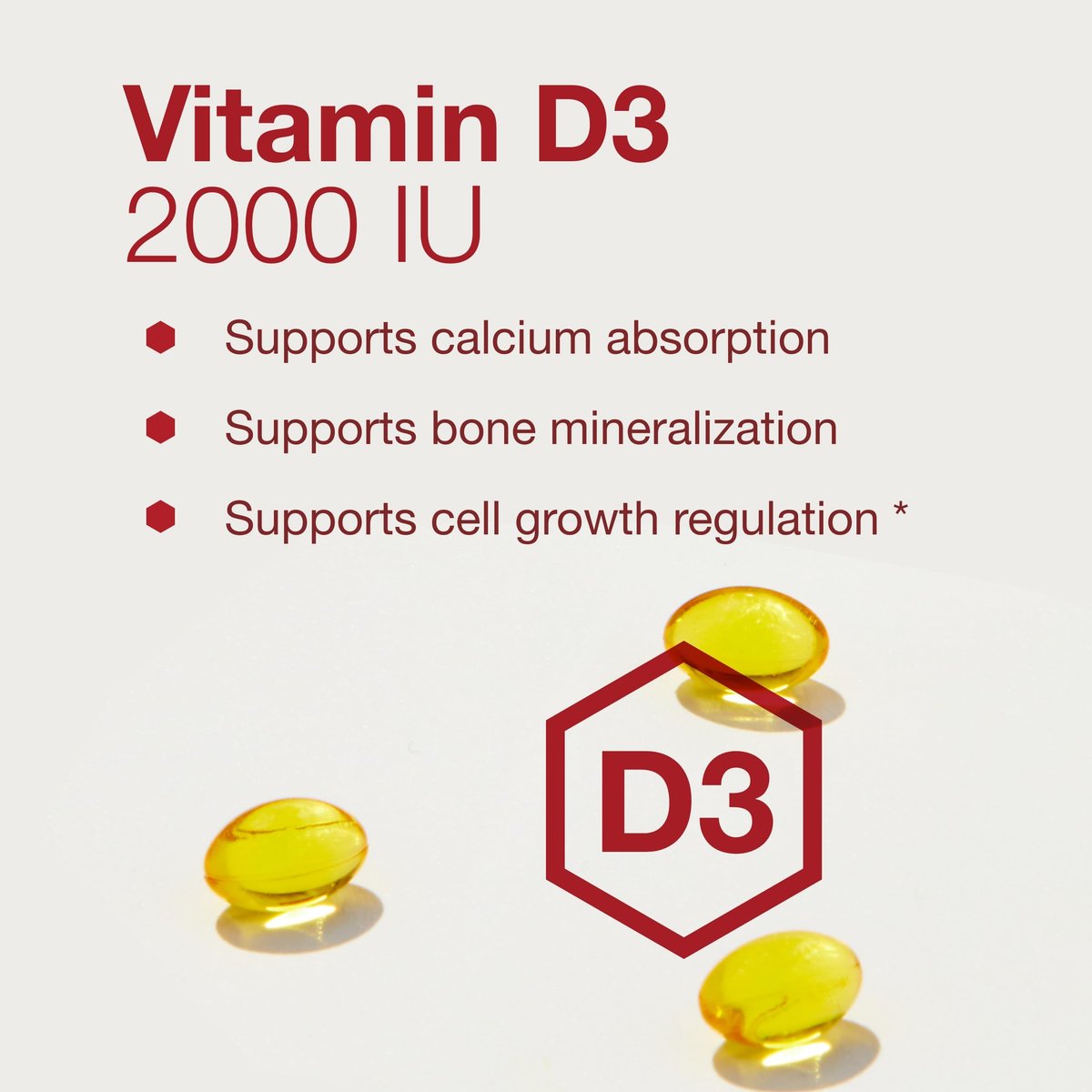 PROTOCOL FOR LIFE BALANCE Vitamin D3 2.000 IE – Immununterstützung, gesunde Knochen und Zähne – 120 Weichkapseln