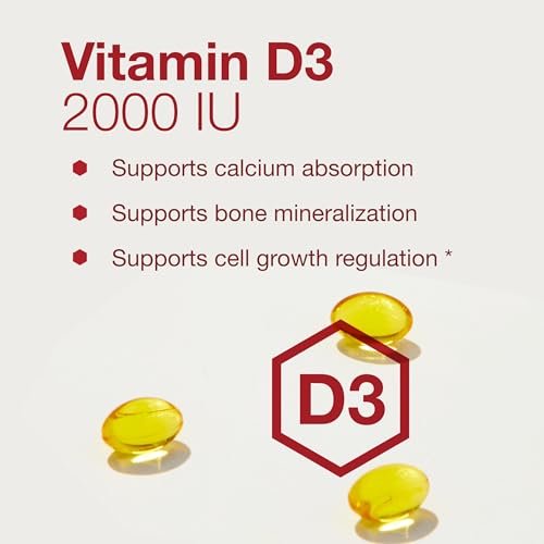 PROTOCOL FOR LIFE BALANCE Vitamin D3 2.000 IE – Immununterstützung, gesunde Knochen und Zähne – 120 Weichkapseln