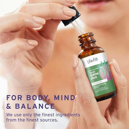 Life-flo Flüssiges Jod Plus 150 mcg – Jodpräparat zur Unterstützung der Schilddrüse,* für gesunde Energie & Stoffwechsel* mit Jod und Kaliumjodid (geschmacksneutral)