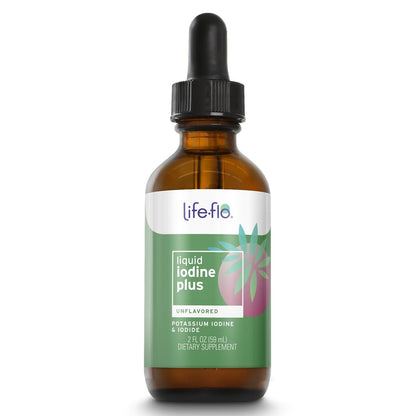 Life-flo Flüssiges Jod Plus 150 mcg – Jodpräparat zur Unterstützung der Schilddrüse,* für gesunde Energie & Stoffwechsel* mit Jod und Kaliumjodid (geschmacksneutral)