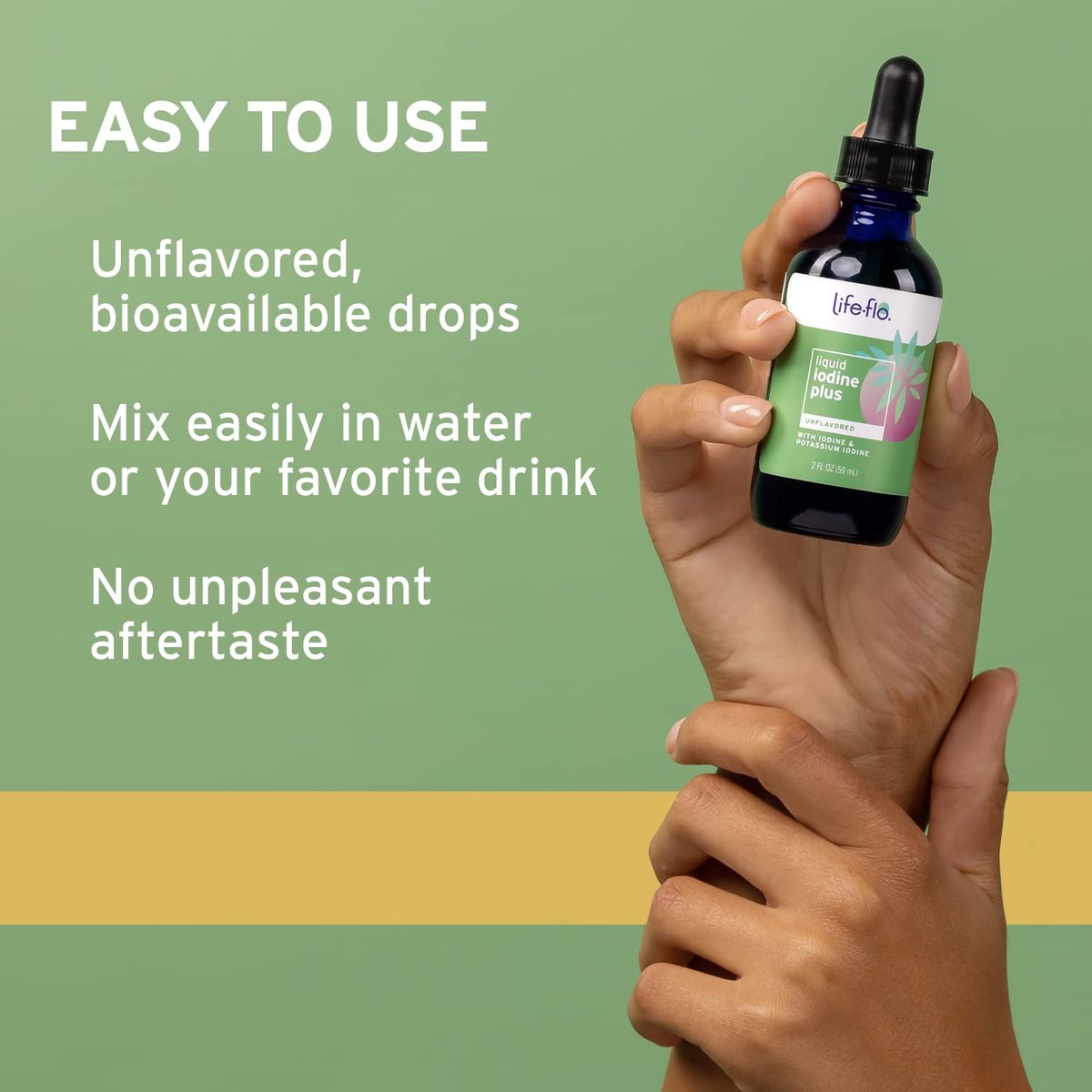 Life-flo Flüssiges Jod Plus 150 mcg – Jodpräparat zur Unterstützung der Schilddrüse,* für gesunde Energie & Stoffwechsel* mit Jod und Kaliumjodid (geschmacksneutral)