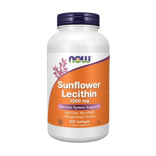 NOW Foods Sonnenblumen-Lecithin 1200 mg mit Phosphatidylcholin, 200 Kapseln