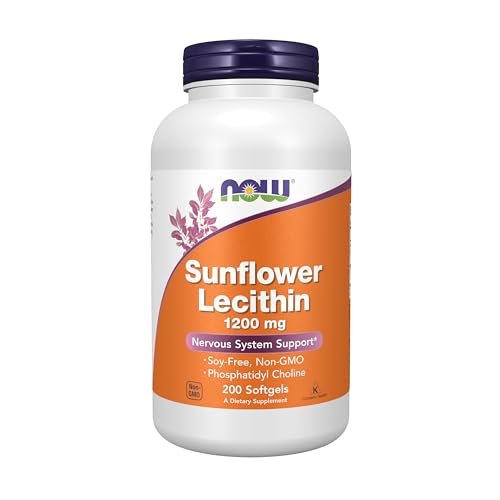 NOW Foods Sonnenblumen-Lecithin 1200 mg mit Phosphatidylcholin, 200 Kapseln