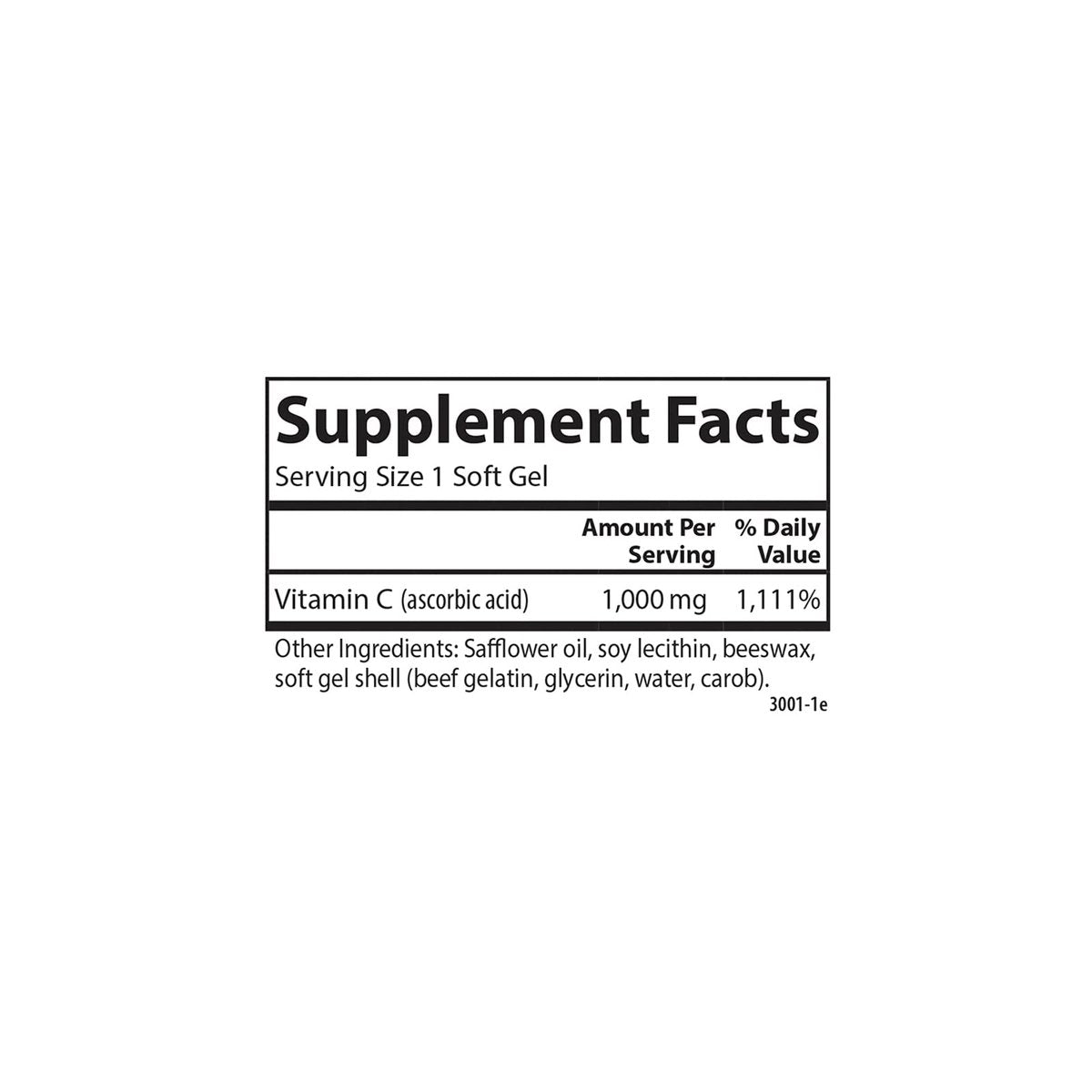 Carlson C-Gels 1000 mg – Vitamin-C-Weichkapseln für Immunsystem & Herzgesundheit, 100 Stück