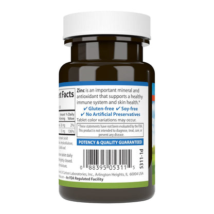 Carlson Zink 15 mg – 100 Tabletten | Immunsystem & Hautgesundheit | Zinkgluconat