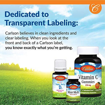 Carlson Niacin 50 mg – 100 Tabletten zur Unterstützung des Cholesterinstoffwechsels, Energieproduktion, Herzgesundheit und Nervenfunktion