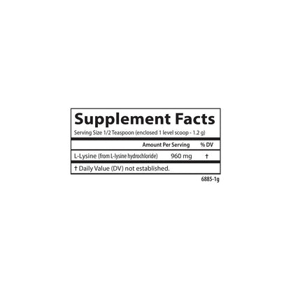 Carlson L-Lysin-Pulver, freie Aminosäure, 960 mg, unterstützt gesundes Gewebe & Muskelentwicklung, 100 g