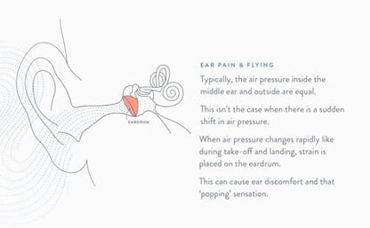 EarPlanes Plus (1 Paar) – Silikon-Ohrstöpsel für Flugreisen, Transparent