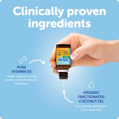Ddrops Baby 400 IE Vitamin D Tropfen – 90 Tropfen (2,5 ml) für Säuglinge & Kleinkinder