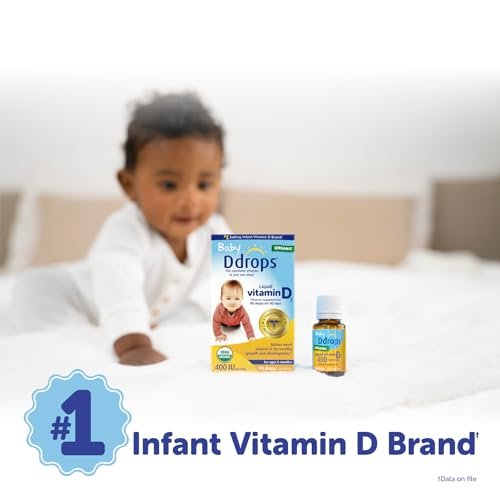 Ddrops Baby 400 IE Vitamin D Tropfen – 90 Tropfen (2,5 ml) für Säuglinge & Kleinkinder