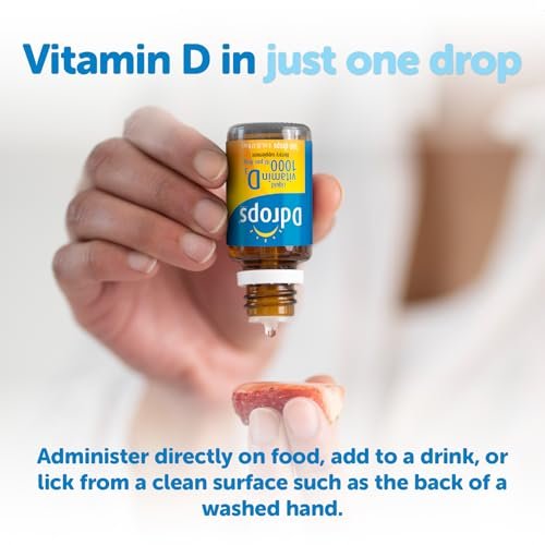 Ddrops Vitamin D3 1000 IE 180 Tropfen – Flüssiges Vitamin D für Knochen & Immunsystem – Ohne große Kapseln, ohne Konservierungsstoffe, Non-GMO, Allergikerfreundlich