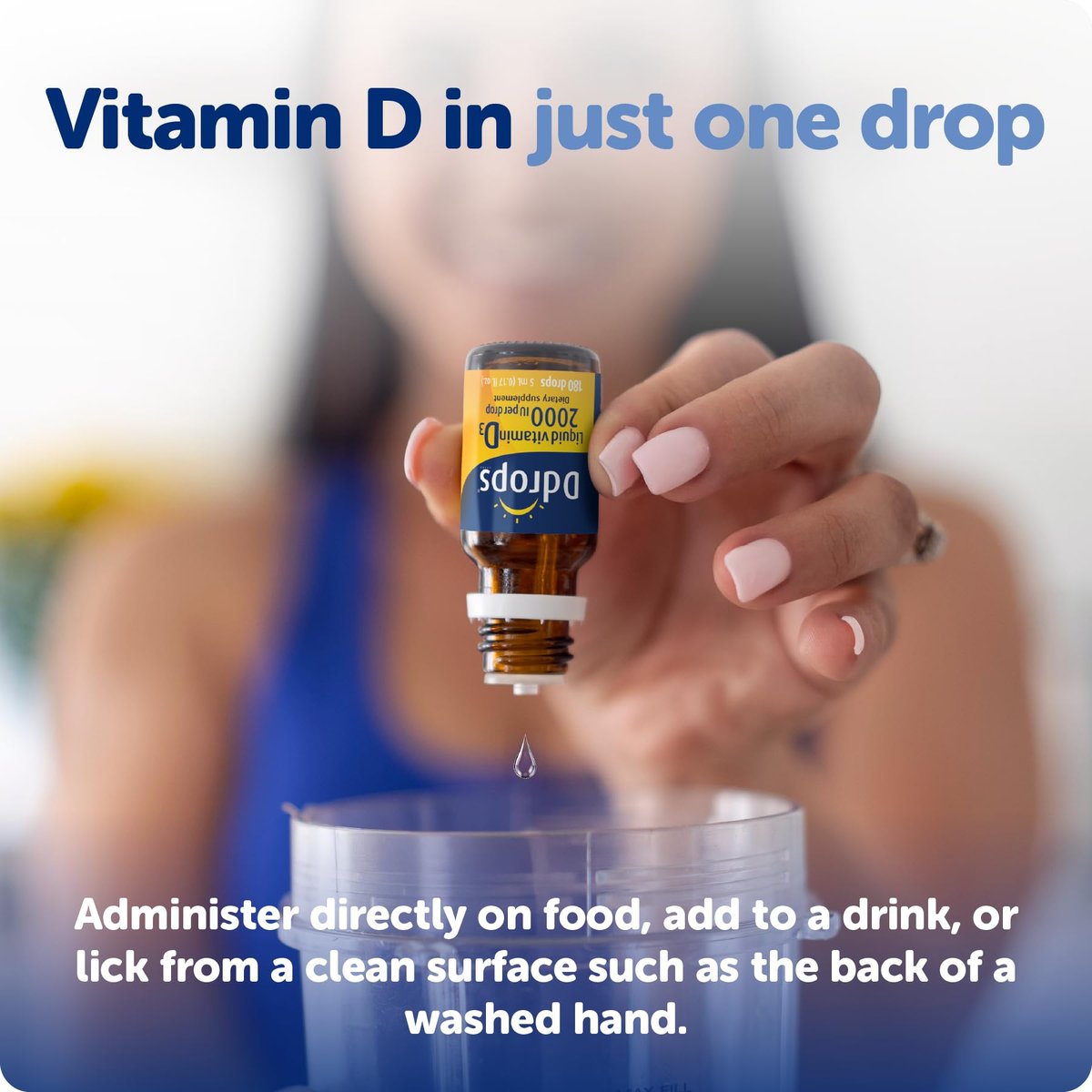 Ddrops Erwachsene 2000 IE 180 Tropfen – Flüssiges Vitamin D3 Präparat für starke Knochen & Immunsystem