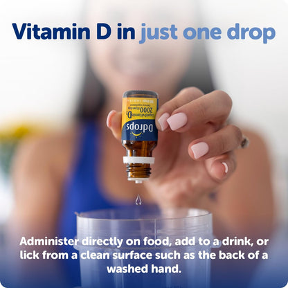 Ddrops Erwachsene 2000 IE 180 Tropfen – Flüssiges Vitamin D3 Präparat für starke Knochen & Immunsystem