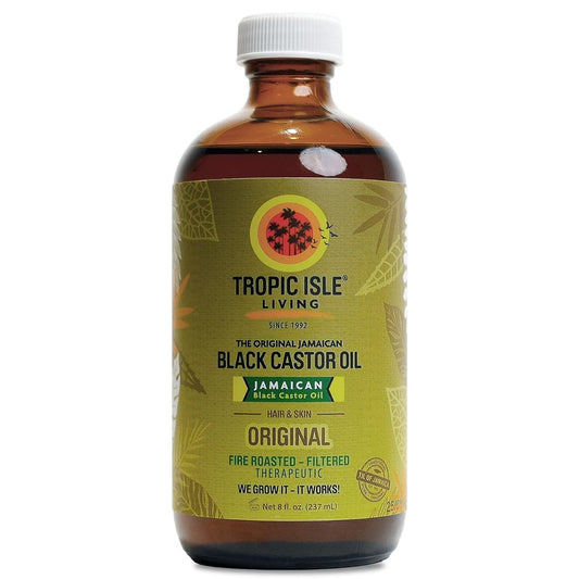 Tropic Isle Living Jamaican Black Castor Oil 8oz – Reich an Vitamin E, Omega-Fettsäuren & Mineralien für Haarwachstum, Hautpflege, Augenbrauen & Wimpern, Kopfhaut- und Nagelpflege