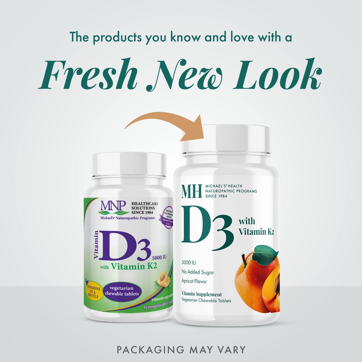 Michael's Health Naturopathic Programs Vitamin D3 mit K2 - 90 Kautabletten - Aprikosen-Geschmack - Unterstützung für Skelett & Immunsystem - Ohne Zuckerzusatz - Vegetarisch & Koscher - 90 Portionen