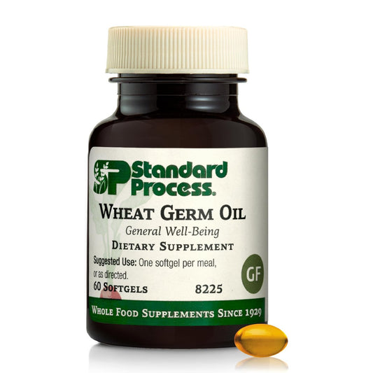 Standard Process Weizenkeimöl - Unterstützt Antioxidantienaktivität & Immunsystem - Fördert Bewegungsaktivität, Körpergesundheit & Zellfunktion - Glutenfrei, laktosefrei & sojafrei - 60 Softgels
