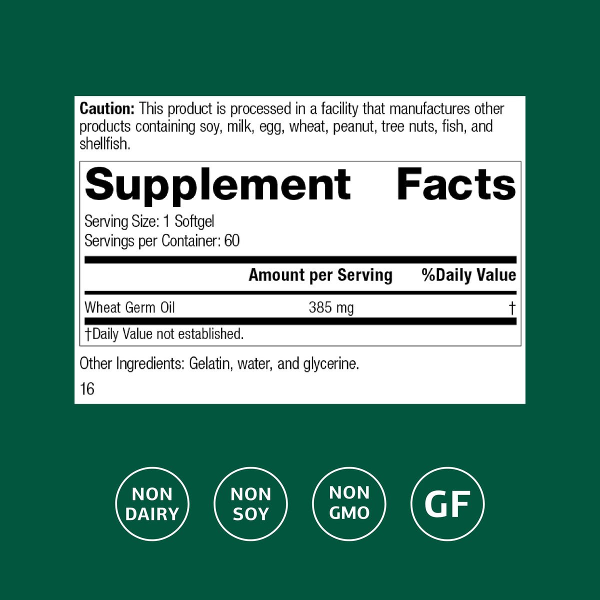 Standard Process Weizenkeimöl - Unterstützt Antioxidantienaktivität & Immunsystem - Fördert Bewegungsaktivität, Körpergesundheit & Zellfunktion - Glutenfrei, laktosefrei & sojafrei - 60 Softgels