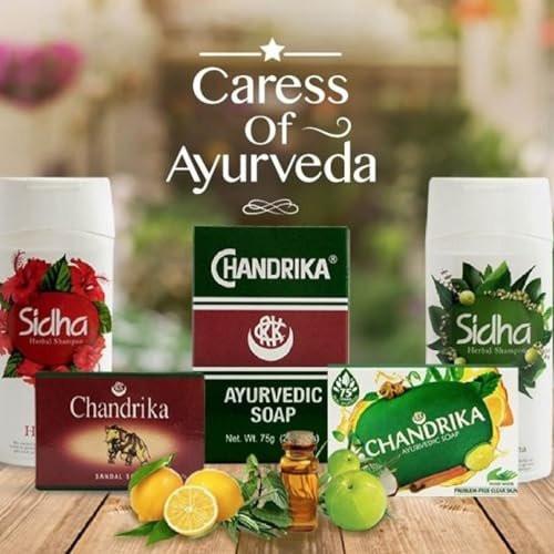 Chandrika Ayurvedische Kräuter- und Pflanzenölseife – 2,64 Unzen – 10er-Pack
