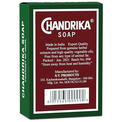 Chandrika Ayurvedische Kräuter- und Pflanzenölseife – 2,64 Unzen – 10er-Pack