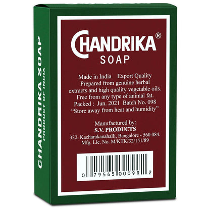 Chandrika Ayurvedische Kräuter- und Pflanzenölseife – 2,64 Unzen – 10er-Pack