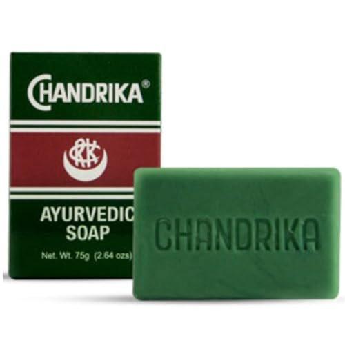 Chandrika Ayurvedische Kräuter- und Pflanzenölseife – 2,64 Unzen – 10er-Pack