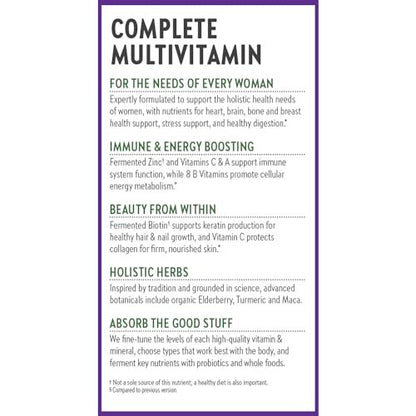 New Chapter Frauen Multivitamin – Eisen, B6, B12, Biotin für Haarwachstum, D3, Vitamin C, Zink für Immun- & Stressunterstützung, Sanft auf nüchternen Magen, 1 Tablette täglich, Nicht-GVO, Glutenfrei, 18+, 48 Tabletten