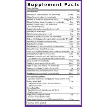 New Chapter Frauen Multivitamin – Eisen, B6, B12, Biotin für Haarwachstum, D3, Vitamin C, Zink für Immun- & Stressunterstützung, Sanft auf nüchternen Magen, 1 Tablette täglich, Nicht-GVO, Glutenfrei, 18+, 48 Tabletten