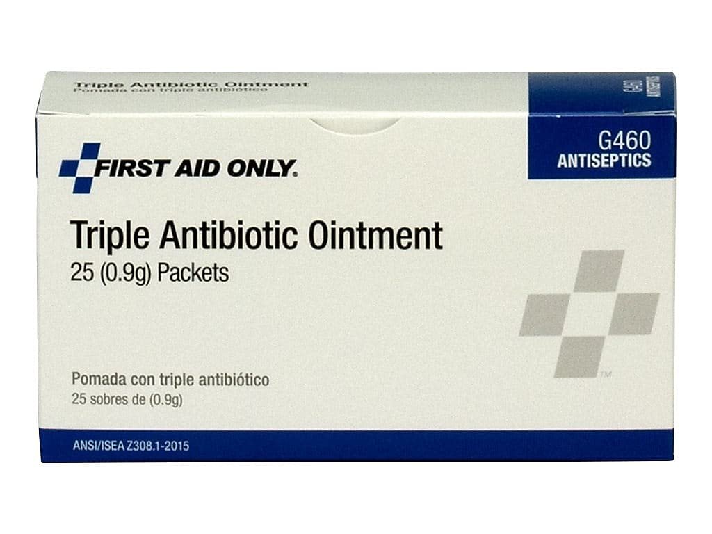 First Aid Only G460 Dreifach-Antibiotika-Salbe Einzelpackungen, 25 Stück
