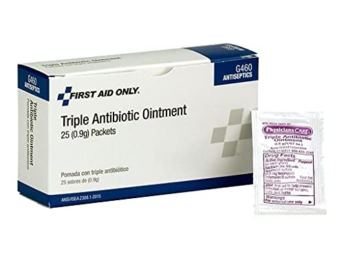 First Aid Only G460 Dreifach-Antibiotika-Salbe Einzelpackungen, 25 Stück