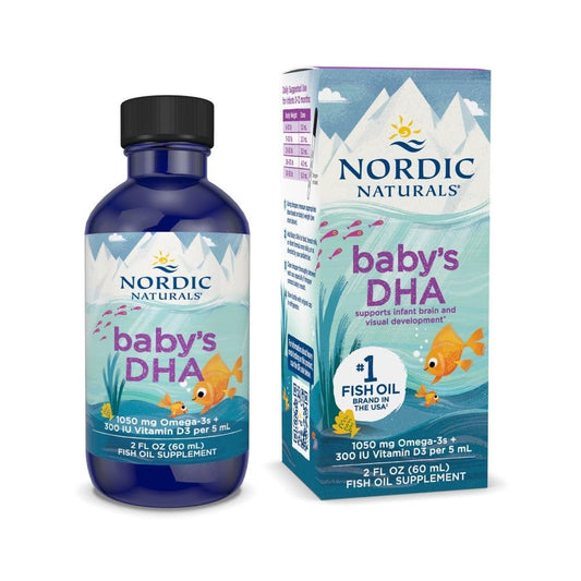 Nordic Naturals Baby’s DHA, ungewürzt - 2 oz - 1050 mg Omega-3 + 300 IE Vitamin D3 - Unterstützt Gehirn-, Seh- und Nervensystementwicklung bei Babys - Non-GMO - Portionen variieren