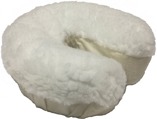 Therapist's Choice® Massage-Liegen-Fleece-Bezug für Gesichtsauflage – Weiß, Polyester