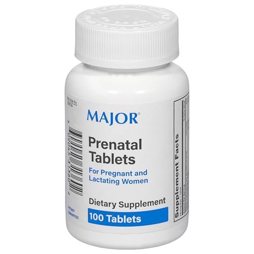 MAJOR Prenatal Tabletten für Schwangere und Stillende – Nahrungsergänzungsmittel – 100 Stück