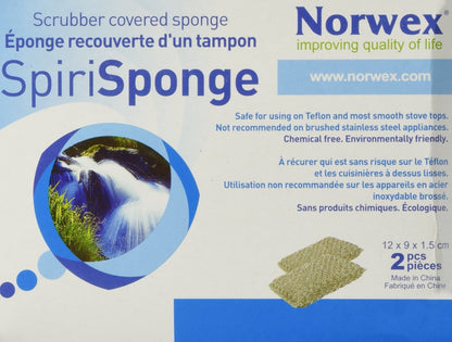Norwex Spirisponge Scheuerschwamm (2er-Pack) – Edelstahl