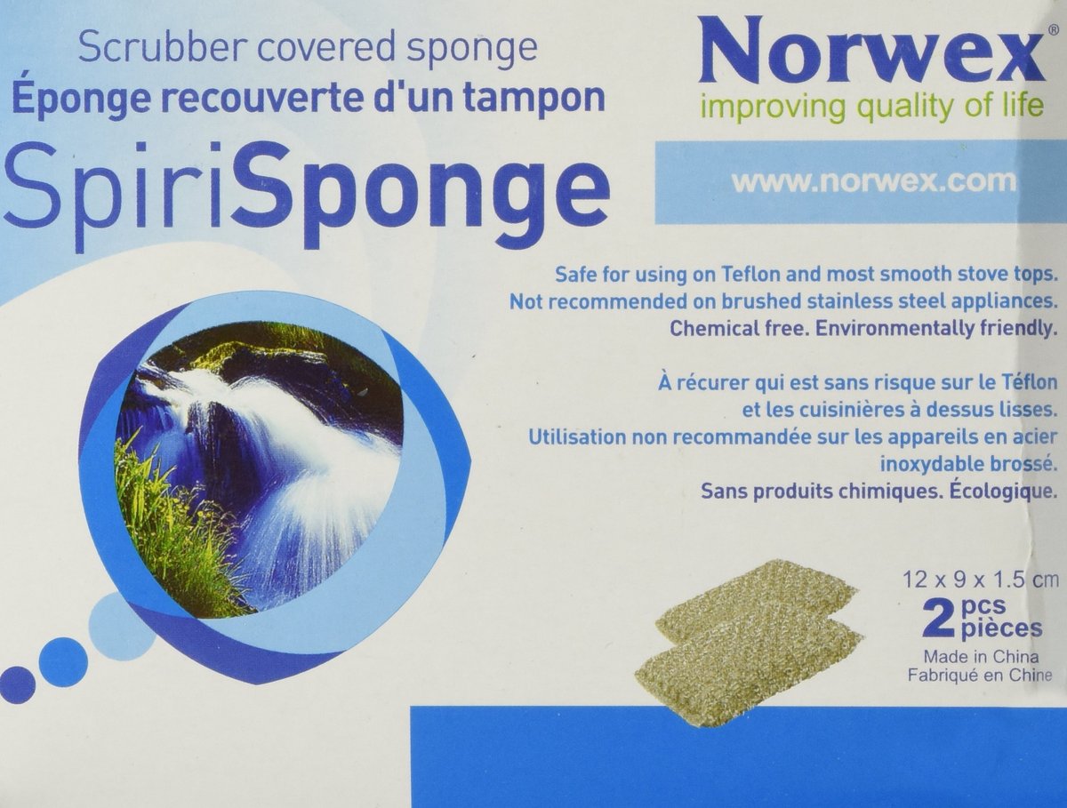 Norwex Spirisponge Scheuerschwamm (2er-Pack) – Edelstahl
