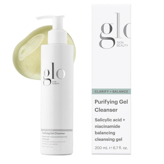 Glo Skin Beauty Reinigungsgel Gesichtsreiniger 200 ml – Salicylsäure Gesichtswaschgel mit Niacinamid für ölige & Mischhaut, klärendes Peeling-Gel zur Porenreinigung & Ölkontrolle
