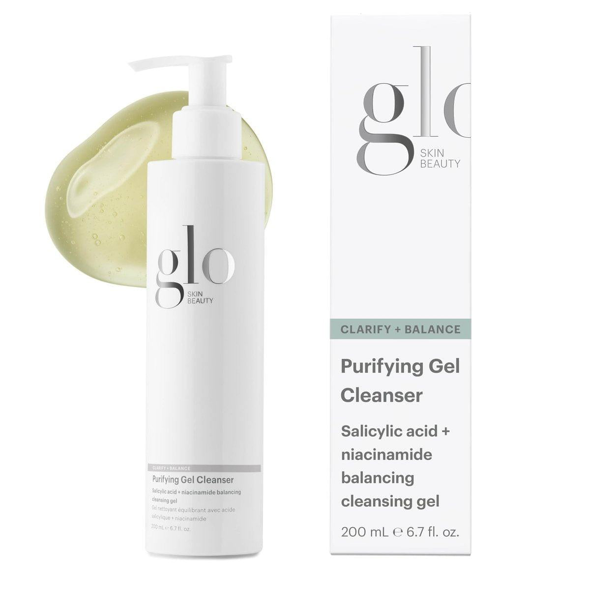 Glo Skin Beauty Reinigungsgel Gesichtsreiniger 200 ml – Salicylsäure Gesichtswaschgel mit Niacinamid für ölige & Mischhaut, klärendes Peeling-Gel zur Porenreinigung & Ölkontrolle