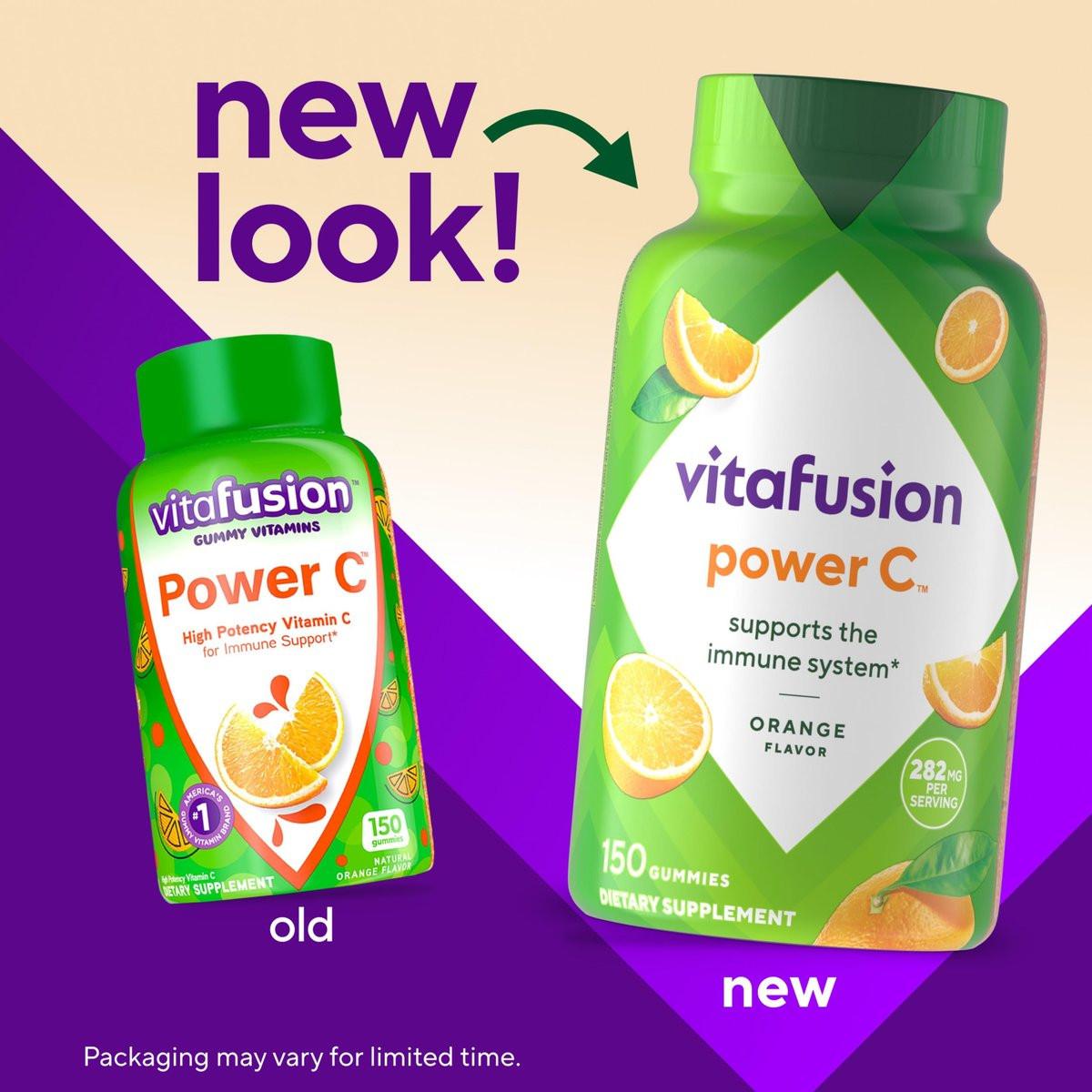 Vitafusion Power C Vitamin C Gummis für Immununterstützung, Orangengeschmack, 282 mg Vitamin C, Amerikas Nr. 1 Gummivitamin-Marke, 50-Tage-Vorrat, 150 Stück