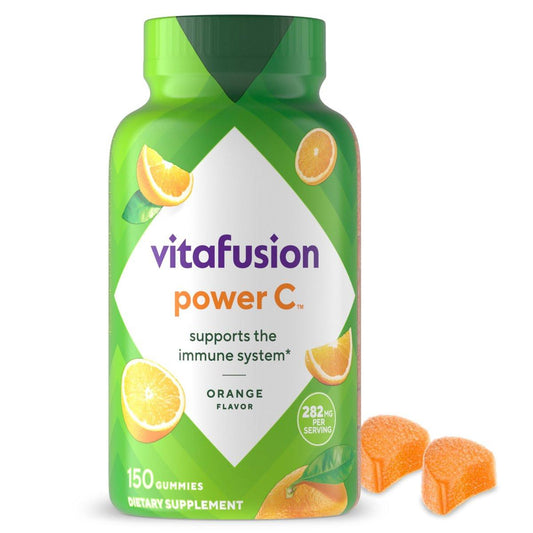 Vitafusion Power C Vitamin C Gummis für Immununterstützung, Orangengeschmack, 282 mg Vitamin C, Amerikas Nr. 1 Gummivitamin-Marke, 50-Tage-Vorrat, 150 Stück