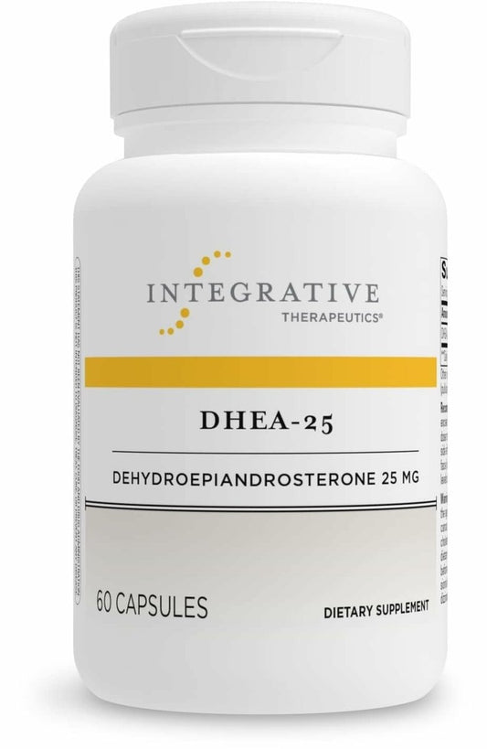 Integrative Therapeutics DHEA-25 – Nahrungsergänzungsmittel für Männer & Frauen – Vegan, glutenfrei & laktosefrei – 60 Kapseln (60 Portionen)