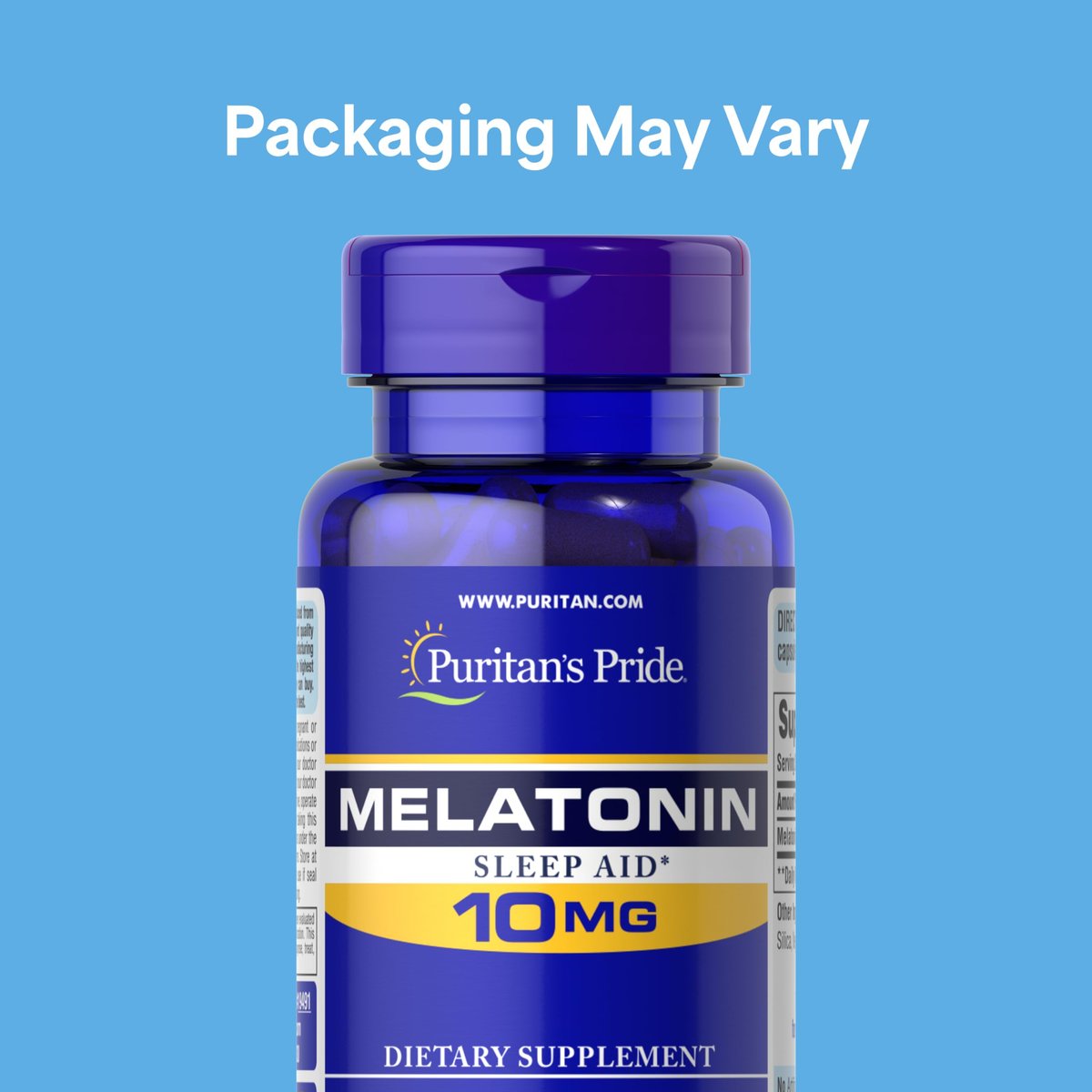 Puritan's Pride Premium Super Strength Melatonin 10mg Schlafhilfe, Nahrungsergänzungsmittel für erholsamen und längeren Schlaf, 2-Monats-Versorgung, 60 Schnellfreisetzungskapseln