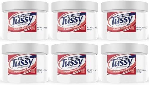 Tussy Deodorant Creme, 1,7 Unzen (6er-Pack) – Wirksamer Schutz den ganzen Tag