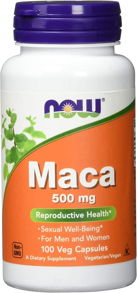 NOW Foods Maca 500 mg – 100 vegane Kapseln für Männer und Frauen zur Unterstützung der reproduktiven Gesundheit