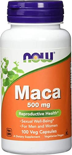 NOW Foods Maca 500 mg – 100 vegane Kapseln für Männer und Frauen zur Unterstützung der reproduktiven Gesundheit