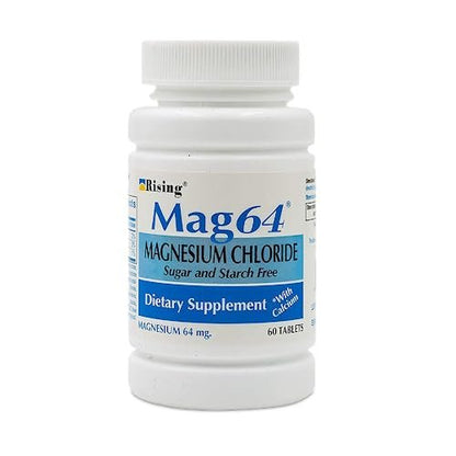 Rising Pharma Mag64 Magnesiumchlorid mit Calcium Tabletten - 60 Stück